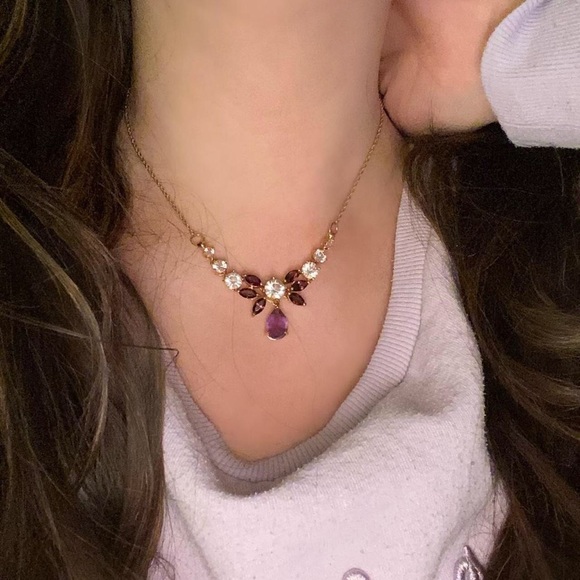 Vintage ornate drop necklace